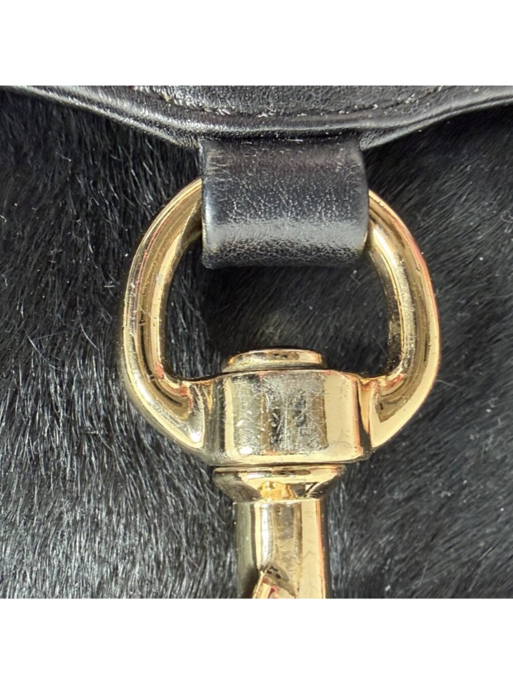 Rebecca Minkoff MAC Black Front Pony Fur Chain Strap Crossbody Bag + Dust Bag - Picture 7 of 12